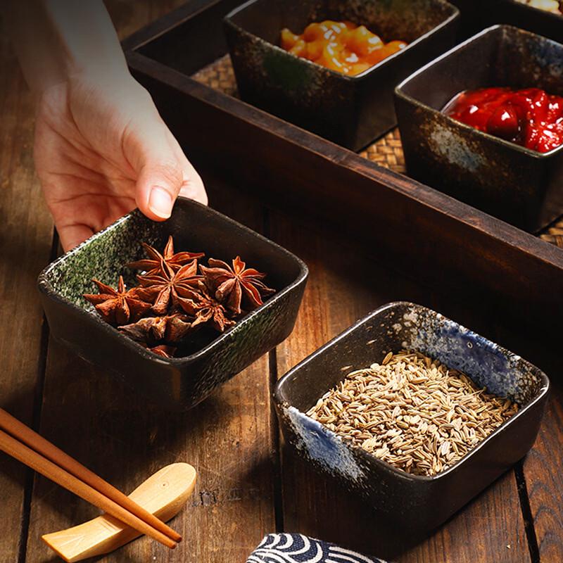 Квадратные керамические тарелки для суши и соусов (3-Pack)