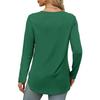 GMXIA Autumn Women's Solid Color Long Sleeve Top Round Neck Loose Casual Base Shirt