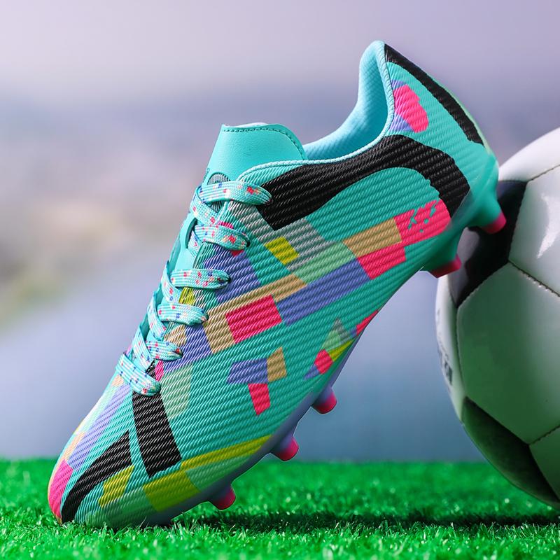 Мужские футбольные бутсы с низким верхом, большие размеры, длинные гвозди, искусственная кожа, футбольные бутсы для мальчиков, противоскользящие гвозди