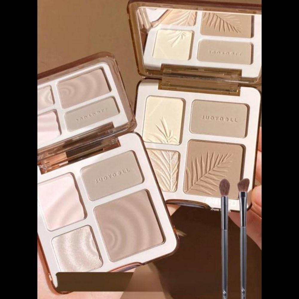 Judydoll Tangerine High Glossy Comprehensive Panel Face Brightening Shadow Combination, 2) 01 Волнообразная теневая пластина для Co