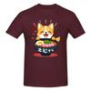 Unisex Shiba Inu Eating RaUnisex Dog Gifts T Shirt Streetwear Oneck Cotton Tshirt Unisex