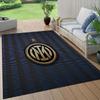 Football Club Internazionale Milano Flannel Pattern Square Carpet,Area Rug,Carpet Rug for Living Room Bedroom Sofa Playroom Decor,Non-slip Floor Mat