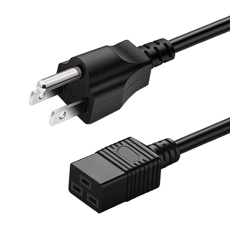 Pure Copper US to C19 Power Cord, Three-Core, 1.5/2.5 Sq, PDU Server Chassis Cable