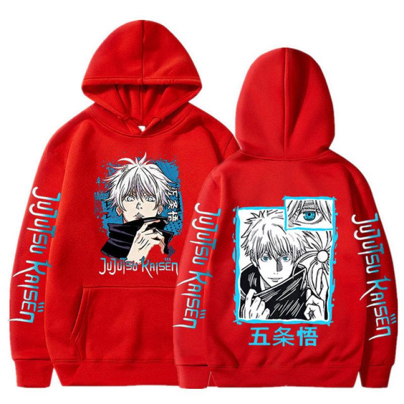 Jujutsu Kaisen Anime Clothes Satoru Gojo Print Hooded Men Women Hoodies Prevalent Streetwear Harajuku Manga Unisex Sweatshirt