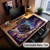 Rose Floral Theme Custom Mouse Pad Personalized With Name Text Customized Desk Mat For Office Home Decor