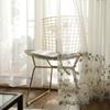 Embroidered Window Yarn Curtain, Embroidered Tulle Curtains, Three-dimensional Embossed Embroidered European Window Yarn Curtains Sheer Curtains