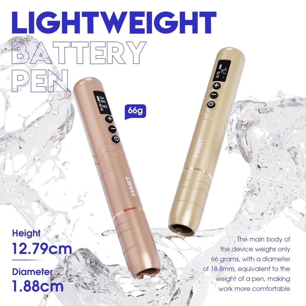 Mast Nano2 Tattoo Pen Machine Беспроводной микроблейдинг с вращающимся ЖК-дисплеем, легкая батарея 1100 мАч для бровей, подводки для глаз, губ, кожи головы и точечных татуировок