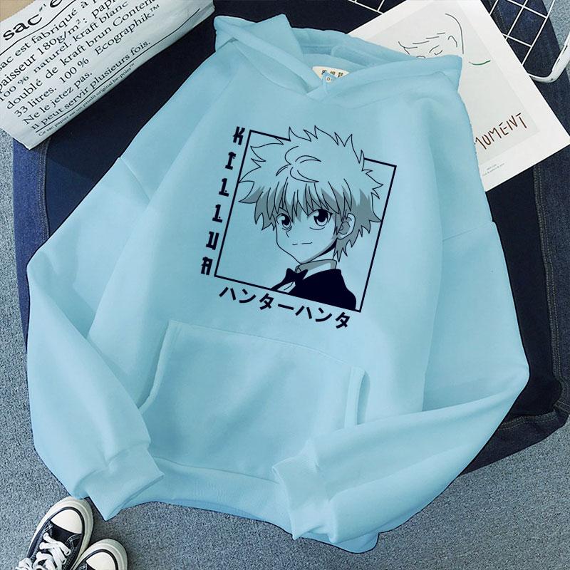 Кавайи Hunter X Hunter Женские Худи Толстовка Киллуа Зольдик Аниме Манга Свободная Худи Толстовка Оверсайз Зимний Пуловер Одежда