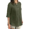 Summer Casual 3/4 Sleeve Cotton Blouse Shirts