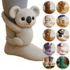 3D Knit Animal Sloth Socks,2025 Christmas Socks For Wome Collection Fun Cute Plush Animals Hug Crew Socks For Child