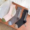 Женские осенне-зимние ретро клетчатые носки с отворотом, хлопковые носки, носки до середины икры, женские носки для одной туфли