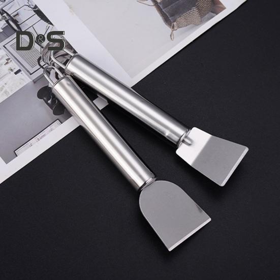 2 шт. Чистящая лопатка для стойкого масла Многоцелевой чистящий нож для посуды Лопатка из нержавеющей стали для чистки столов, плит, грилей Универсальный