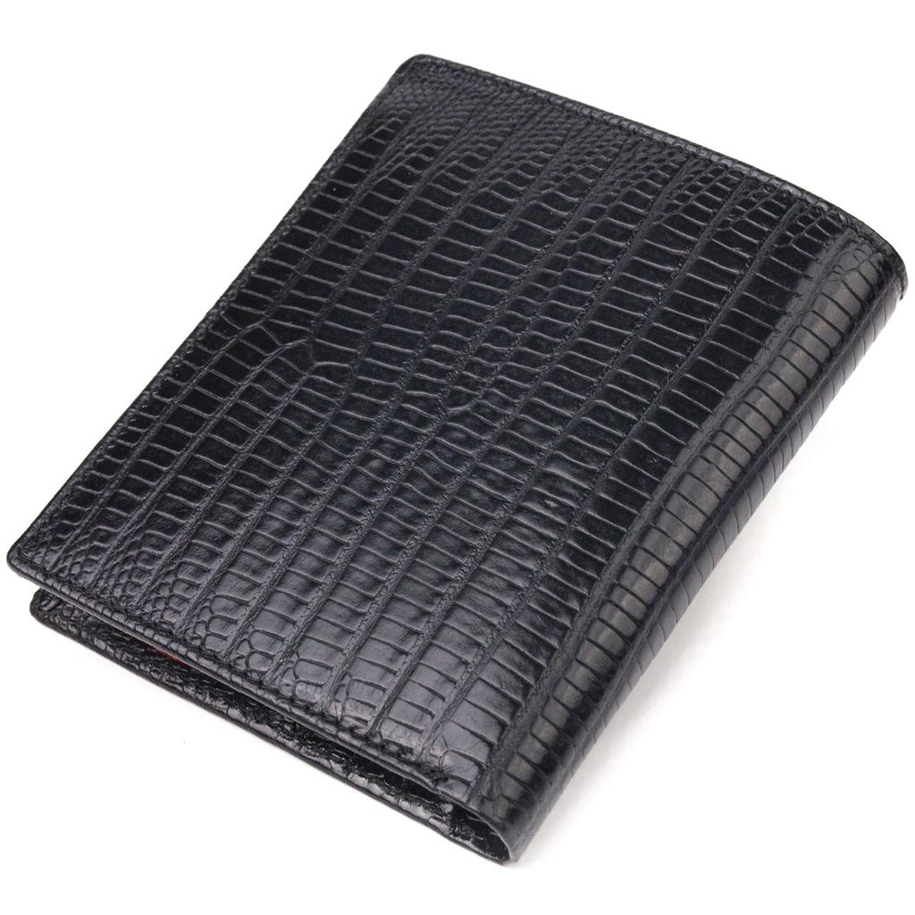 Men's Wallet Made of Genuine Textured Leather CANPELLINI Purse 21501 Black