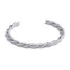 Yhpup Stainless Steel Metal Twist Cuff Bracelet Bangle Waterproof Minimalist Metal Daily Fashion Gold Color Plated Wrist Jewelry
