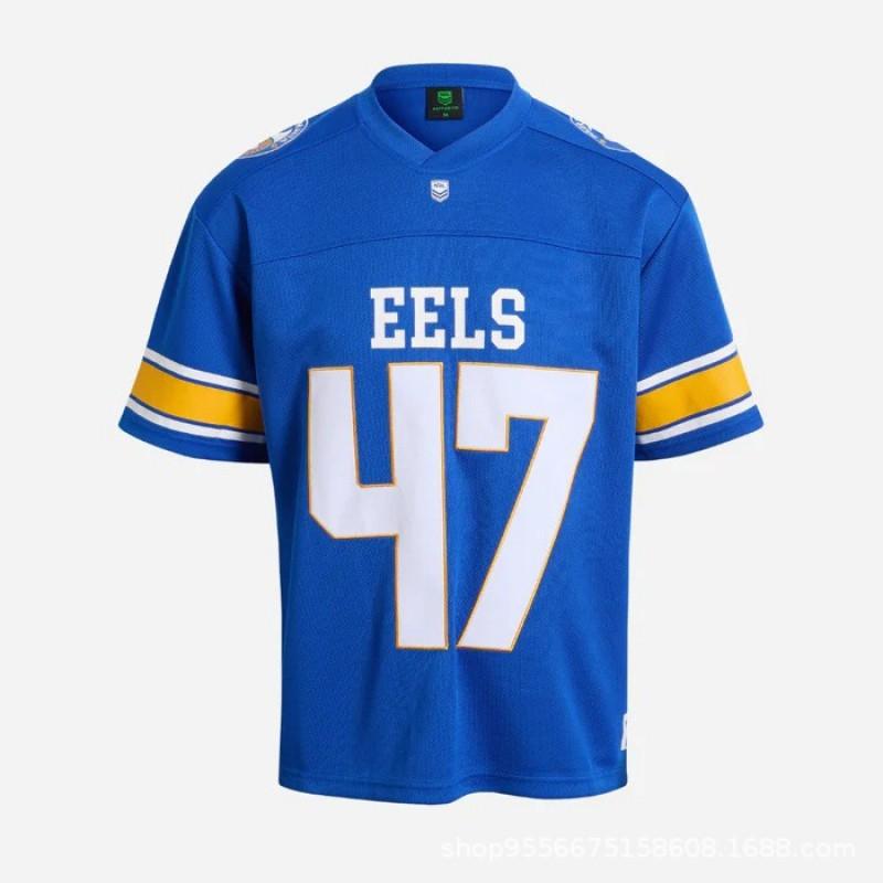 Parramatta Eels NRL Rugby Jersey Mens Womens Sports Team Training Short Sleeve