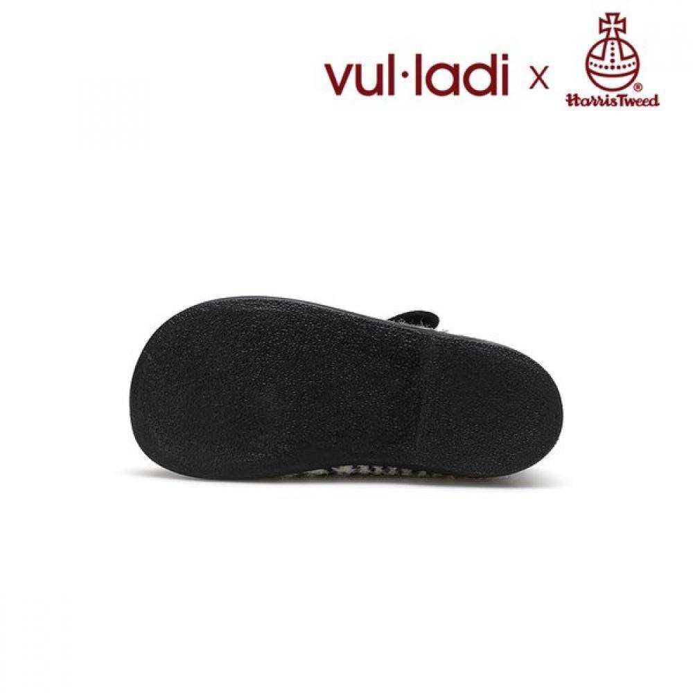 Vulladi X Harrys Твидовые туфли Mary Jane для девочек Клетка "Гленчек" Черно-белые 4131