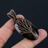 Tree of Life Smoky Topaz Gemstone Copper Wire Wrap Pendant Jewelry For Woman