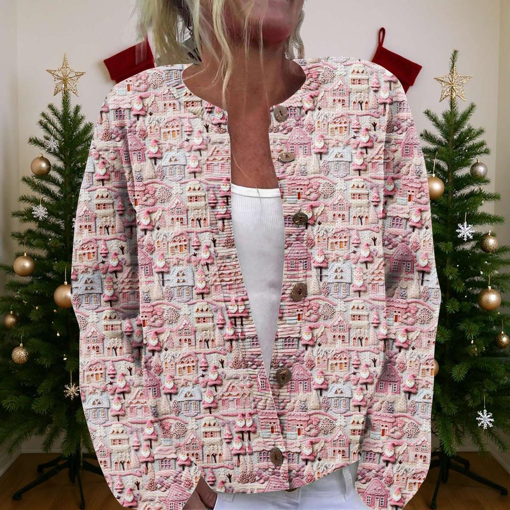 Women'S Christmas Sweater Cute Fun Christmas Sweater Fall And Winter Long Sleeve Knitted Sweater