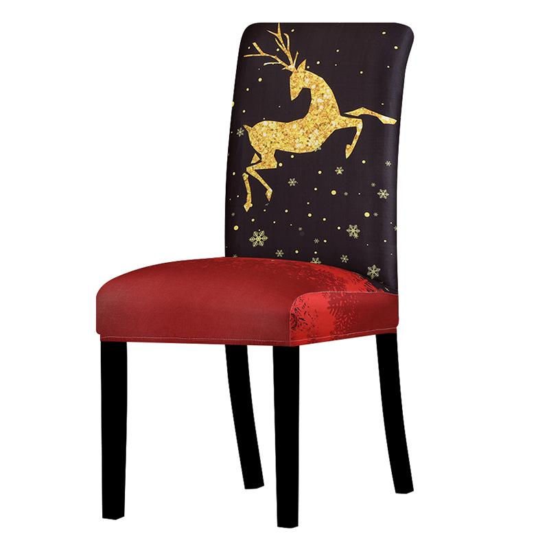 Christmas Chair Cover Seat Protector Cheap Chair Covers For Holiday Party Dining Room Kitchen Hotel Living Room Chair Cover 1 PC