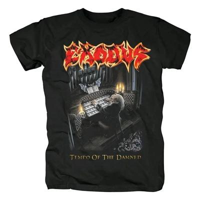 Мужские футболки в стиле трэш-метал Exodus Band Футболки в стиле хип-хоп Уличная одежда в стиле Харадзюку Хлопковые футболки Топы Одежда для мужчин и женщин