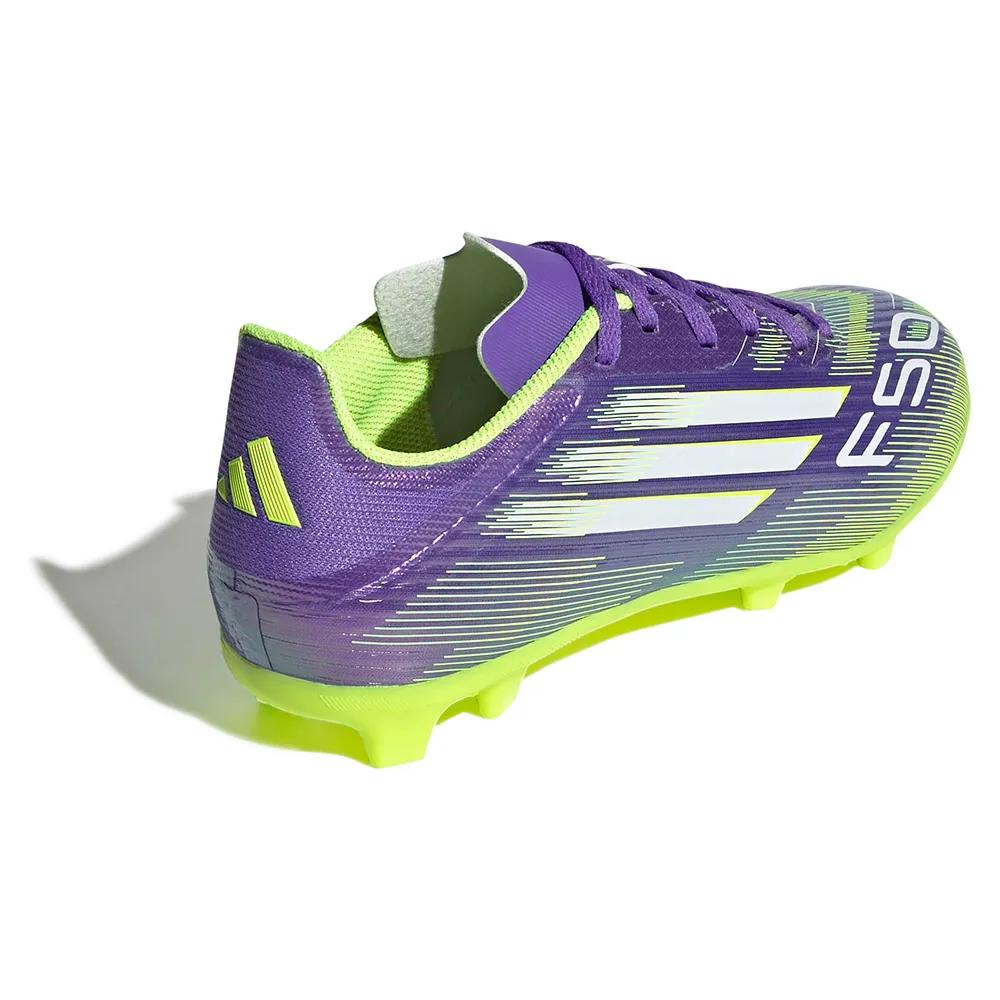 Adidas f50 league fg/mg soccer shoes synthetic purple/white