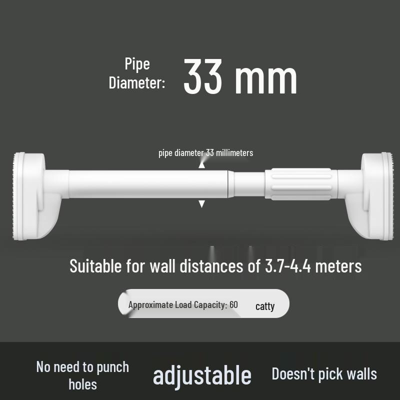 Retractable No-Drill Balcony Clothes Drying Rod, 304 Stainless Steel Hanger for Home Use