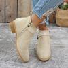 Shoes for Women Plus Size 36-43 Autumn Winter Platform Buckle Strap Pointed Toe Non-slip Ankle Boots Warm Fashion Ankle Bootie