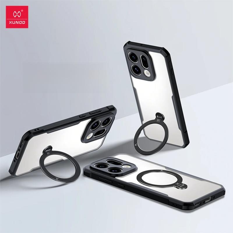 Xundd Для OPPO Find X9 Pro Find X9 Магнитный Чехол Подушка Безопасности Ударопрочный Защита Камеры ТПУ и Акрил 360° Вращающаяся Подставка Чехол