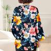 Women's Casual And Fashionable  Printed Lightweight Mid Length Jacket Cardigan Cardigan