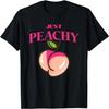 Классная летняя фруктовая ретро футболка с графикой Just Peachy & keep it Peachy