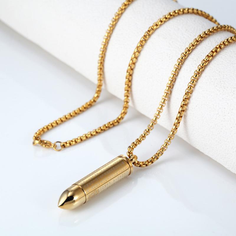 Men's Pendant Can Be Unscrewed To Hold Paper Strips, Crosses, Necklaces, Accessories