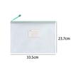 Durable PVC A4 Mesh File Bag Zipper Thickened Information Bag Transparent Subject Sorting Document Storage Bag Student