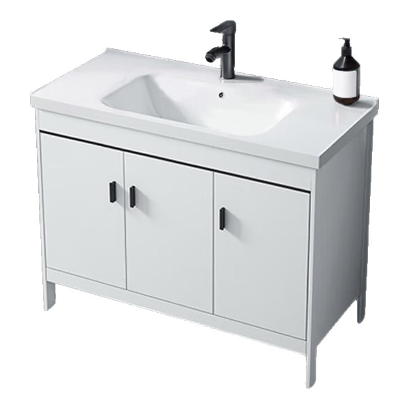 Floor-standing Bathroom Vanity with Integrated Ceramic Basin