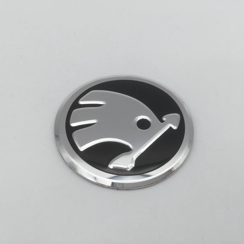 Автонаклейка 2026 Горячая 1 шт. 3D 42 мм 43 мм Значок автомобиля Наклейка на центр руля Наклейка Стайлинг Автоаксессуары Для Skoda