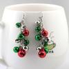 Рождественские подарки, разноцветные длинные серьги Jingle Bells для женщин и девочек, украшения для сережек, подарок на Новый год