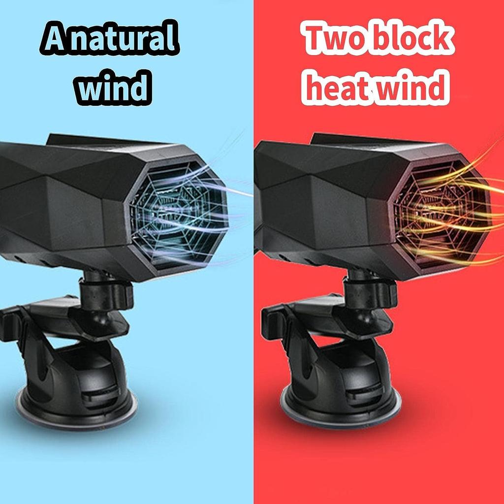Автомобильный обогреватель 12 В 150 Вт портативный обогреватель ветрового стекла 2 в 1 быстрый вентилятор обогрева ветрового стекла автомобиля с присоской