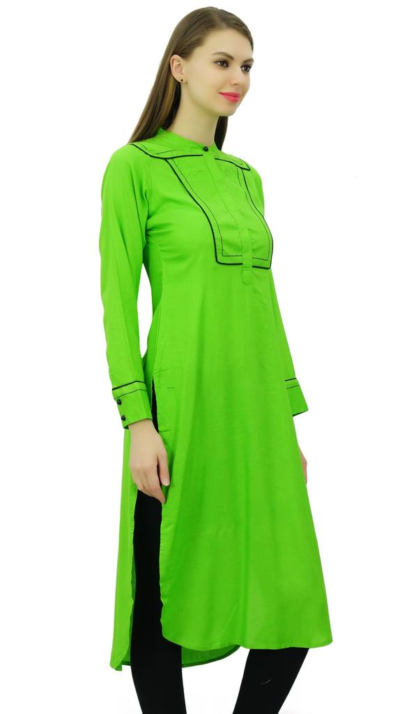 Phagun Дизайнерская индийская пенджабская курта из вискозы для женщин, этническая прямая повседневная туника