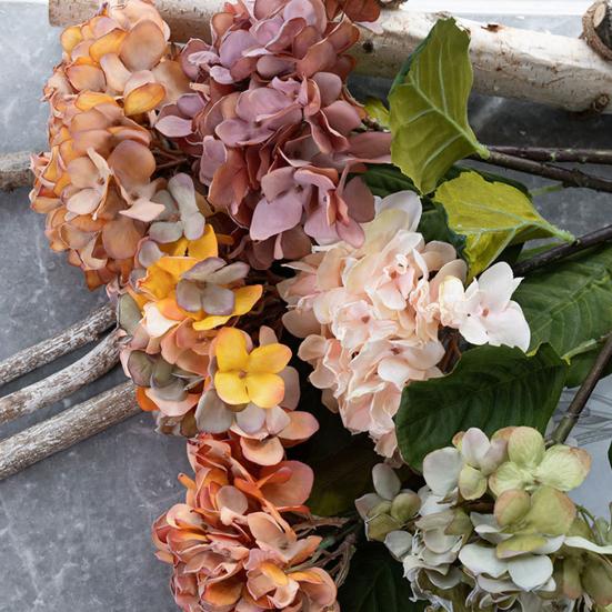 Искусственный цветок, устойчивый к выцветанию, имитация гортензии, реалистичное искусственное растение для украшения дома, свадьбы