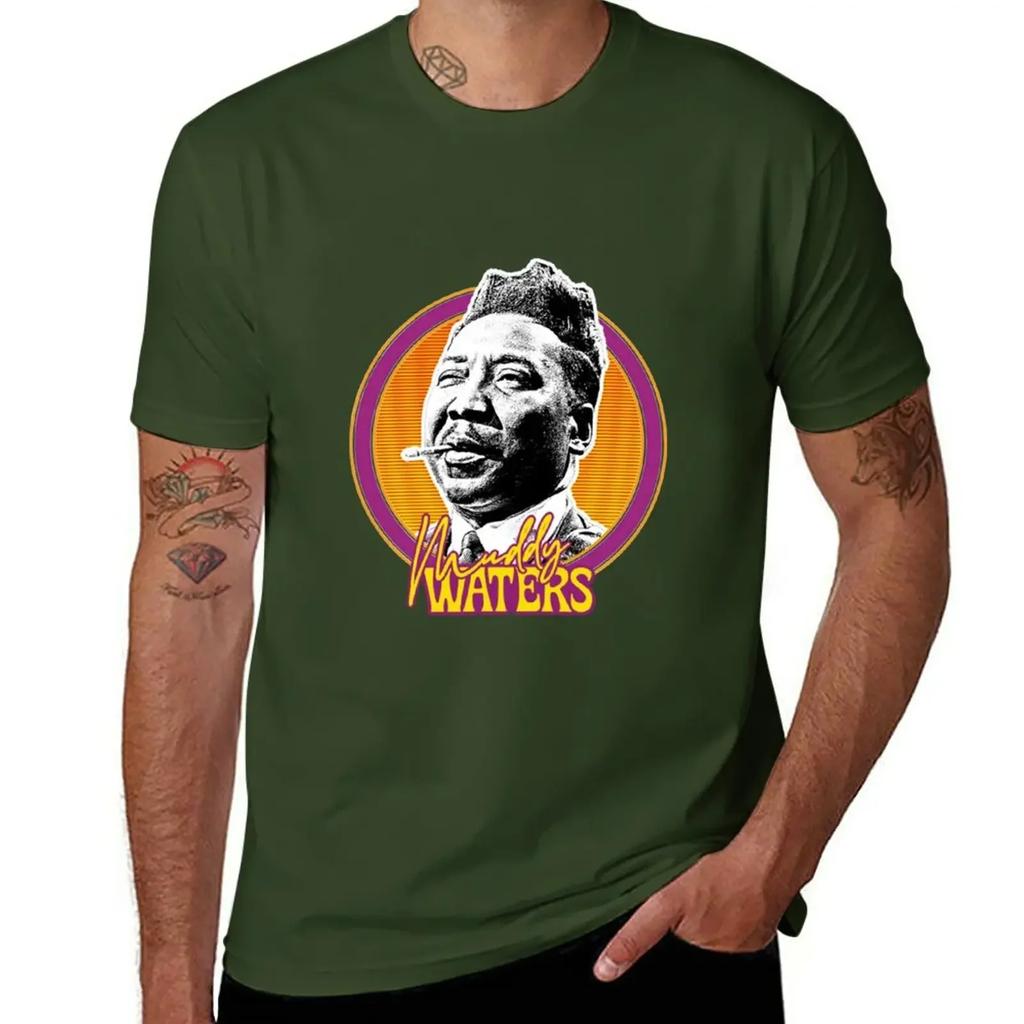 Muddy Waters T-Shirt plus sizes customs Men's cotton t-shirt