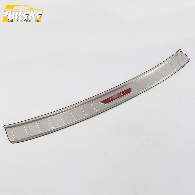 Tiguan L 2017 Rear Guard Plate Sequin & Tailgate Trunk Protection Pedal - Stainless Steel Decorative Sticker