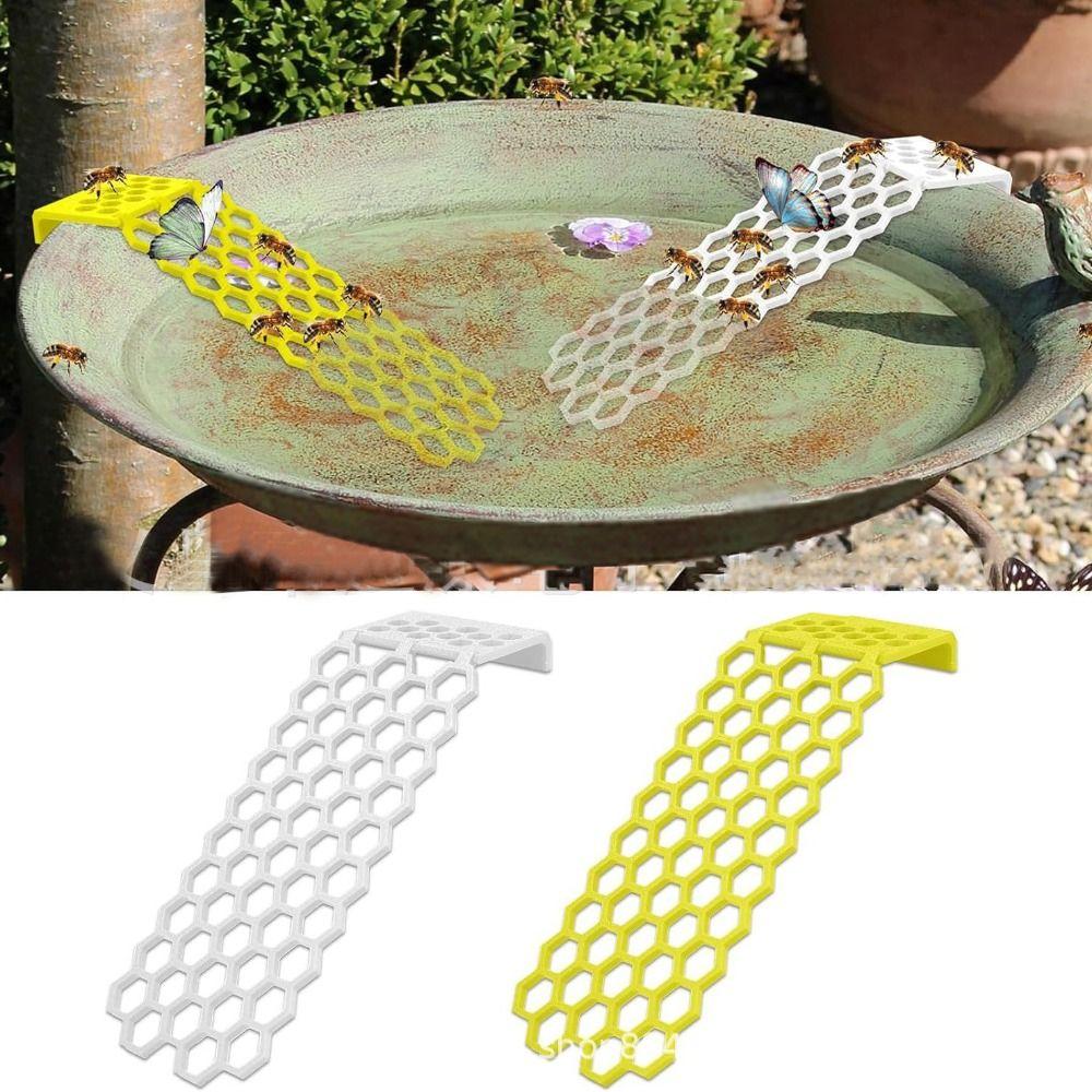 Thirsty Pollinators Bee Water Catcher Cups Yellow Floating Bee Island for Outdoor