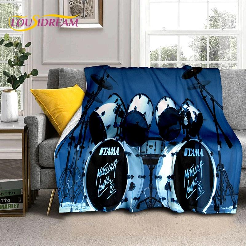 3D Music Instruments TAMA Drum Kit Drum Set Blanket,Soft Throw Blanket for Home Bedroom Bed Sofa Picnic Travel Office Cover Gift