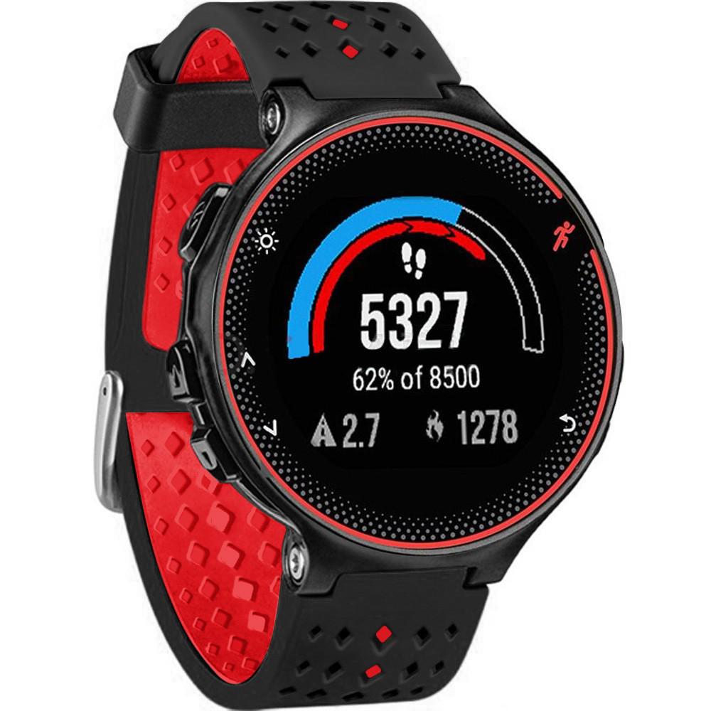 Двухцветный силиконовый ремешок с ромбовидными отверстиями для Garmin Forerunner 220/230/235/620/630