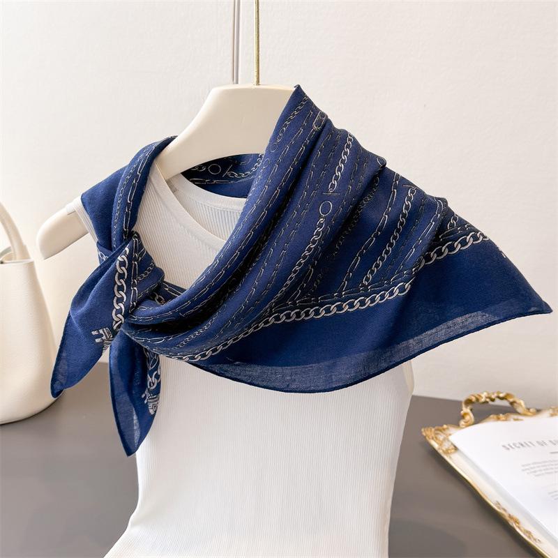 Горошек Стиль Елочка Узор Хлопок И Лен Маленький Квадратный Шарф Шелковый Шарф Имитация Бархата Головной Платок Шаль Шарф для Защиты от Солнца Женский Шарф