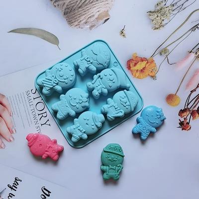 Рождественский пряничный человечек конфетная форма силиконовая форма для печенья шоколадная выпечка торт форма своими руками рождественская атмосфера ароматизированная свеча