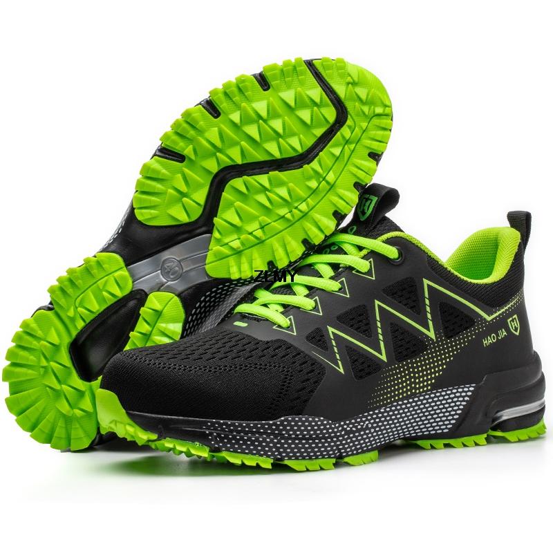 Модная защитная обувь для мужчин, кроссовки со стальным носком, устойчивые к проколам, дышащие рабочие защитные ботинки, удобная рабочая обувь для мужчин, мужские защитные ботинки