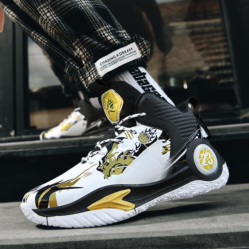 Fashion Men's Basketball Shoes Cushioned Breathable Sneaker Train Athletes High Quality Sport Shoe Lace Up Footwear Casual Sneaker 35-45