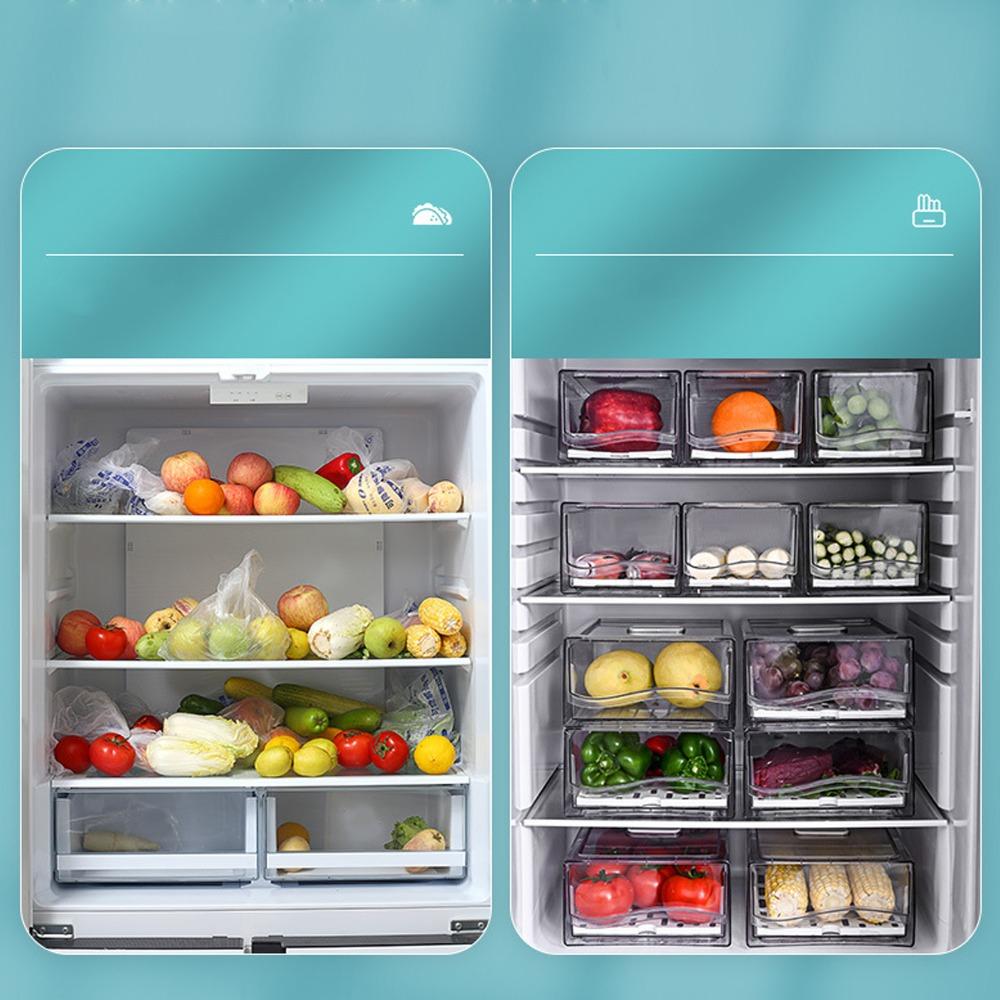 PET Pantry Organizer Bin S/L Produce Storage Container Refrigerator Storage Bin Pantry Use