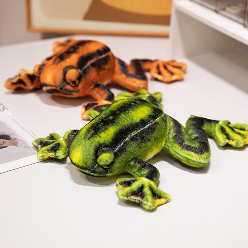 Realistic Frog Plush Toy for Kids Soft Stuffed Crawling Animal Cool Funny Home Decor Gift Creative Children's Playtime Companion