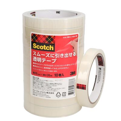 Scotch Clear 15мм x Гладкая выдвижная лента, 35м, 10 штук, 600-3-1535-10P